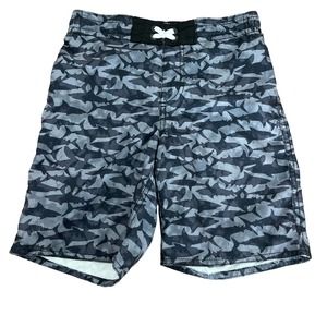 Old Navy Shark Swim Trunk Boys Sz M (8) pre-owned